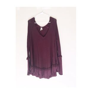 Size Medium Free People Women's Thermal Sweatshirt